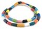The Bead Chest Multicolor Unpainted Krobo Beads 18x11mm Ghana African Cylinder Glass Large Hole 32 Inch Strand Handmade